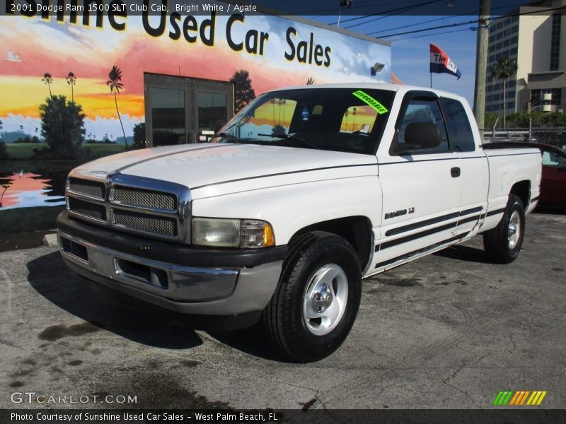 Bright White / Agate 2001 Dodge Ram 1500 SLT Club Cab