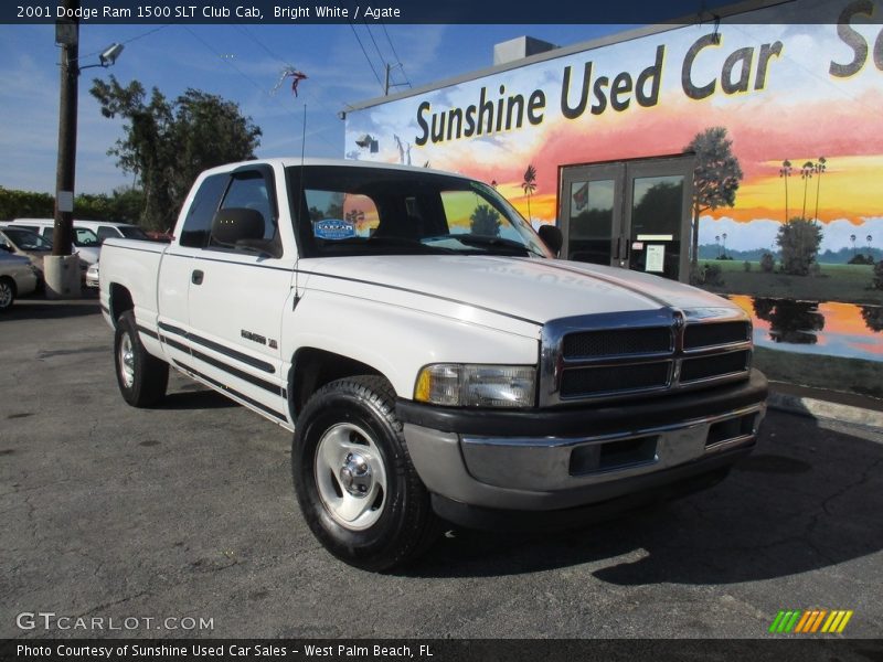 Bright White / Agate 2001 Dodge Ram 1500 SLT Club Cab