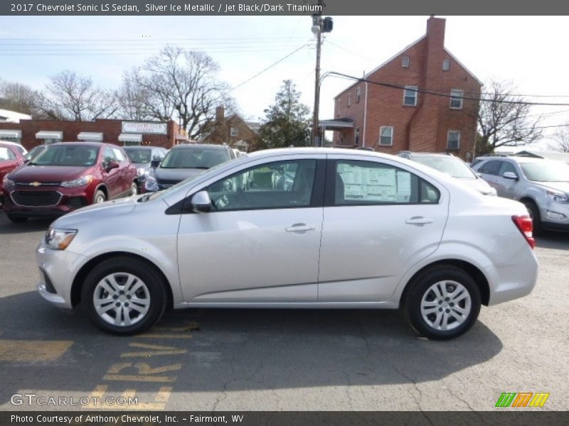 Silver Ice Metallic / Jet Black/Dark Titanium 2017 Chevrolet Sonic LS Sedan