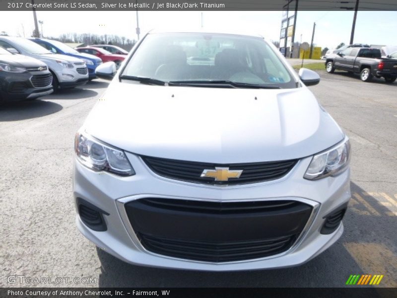 Silver Ice Metallic / Jet Black/Dark Titanium 2017 Chevrolet Sonic LS Sedan