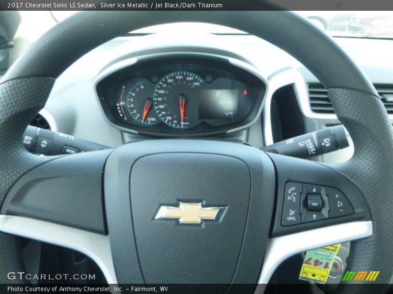 Silver Ice Metallic / Jet Black/Dark Titanium 2017 Chevrolet Sonic LS Sedan