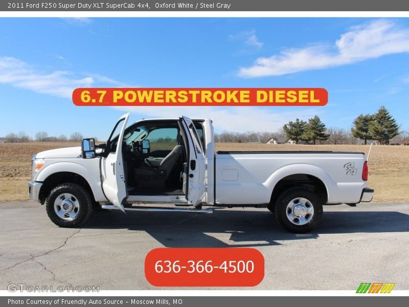Oxford White / Steel Gray 2011 Ford F250 Super Duty XLT SuperCab 4x4