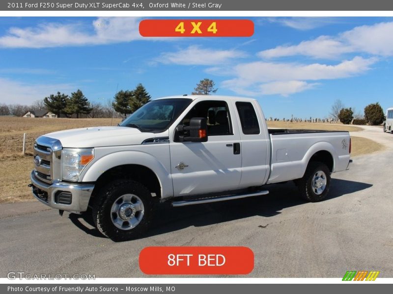 Oxford White / Steel Gray 2011 Ford F250 Super Duty XLT SuperCab 4x4