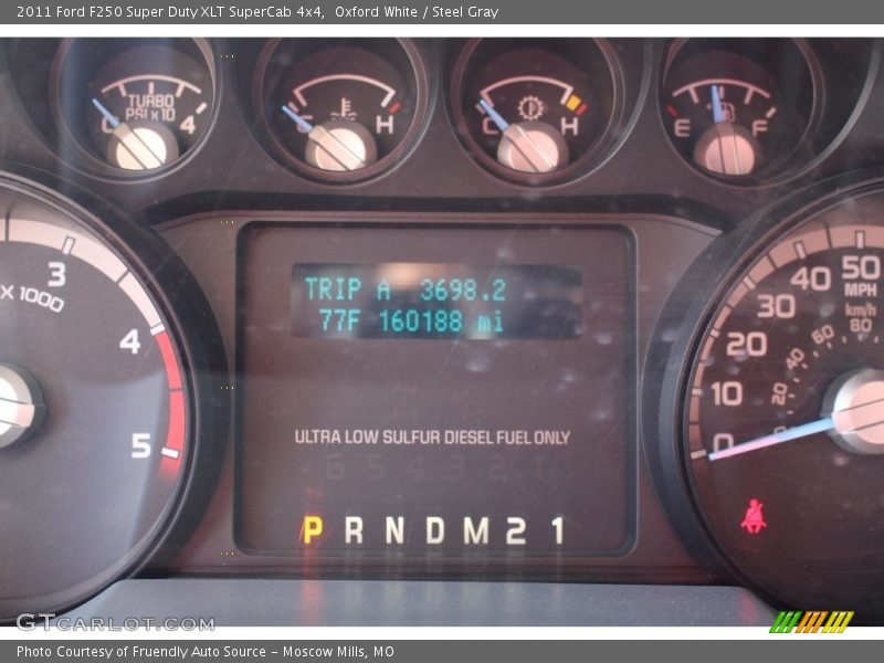 Oxford White / Steel Gray 2011 Ford F250 Super Duty XLT SuperCab 4x4