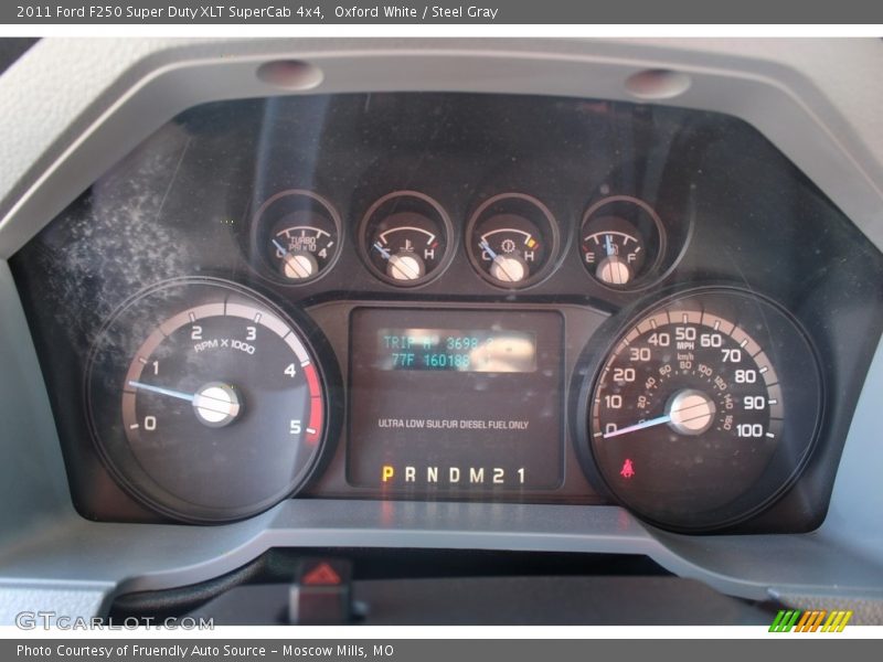 Oxford White / Steel Gray 2011 Ford F250 Super Duty XLT SuperCab 4x4