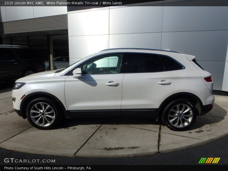 White Platinum Metallic Tri-coat / White Sands 2015 Lincoln MKC AWD