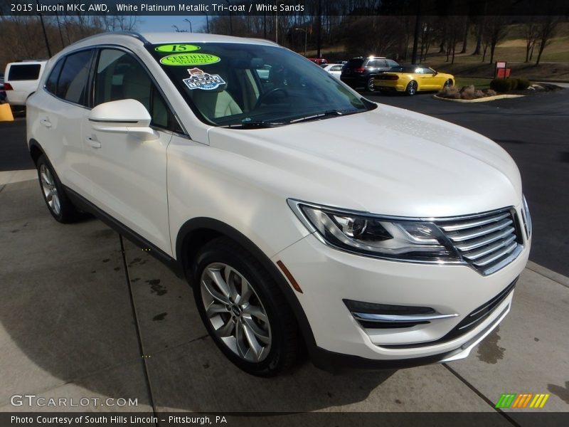 White Platinum Metallic Tri-coat / White Sands 2015 Lincoln MKC AWD