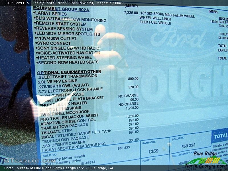 Magnetic / Black 2017 Ford F150 Shelby Cobra Edition SuperCrew 4x4