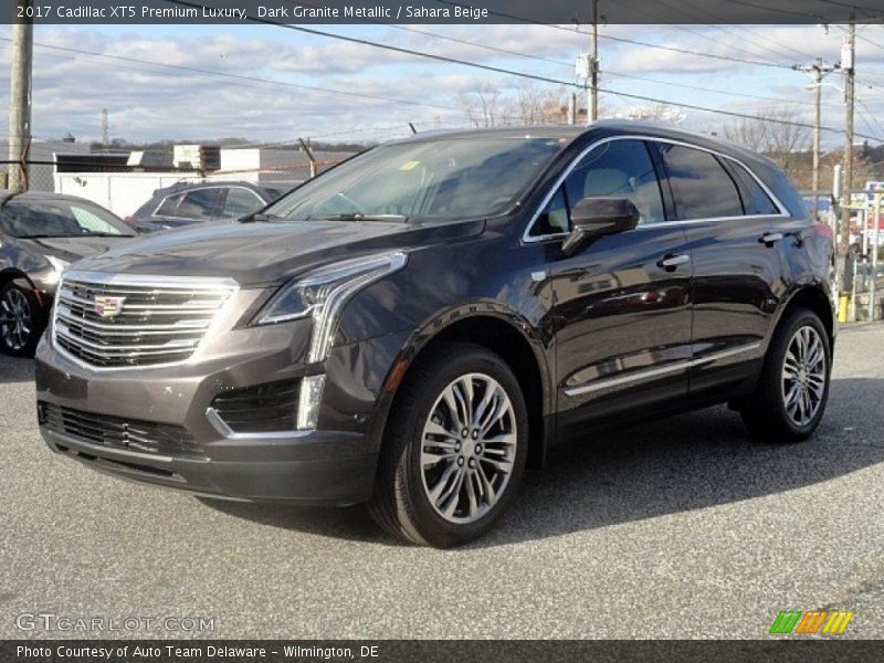 Dark Granite Metallic / Sahara Beige 2017 Cadillac XT5 Premium Luxury