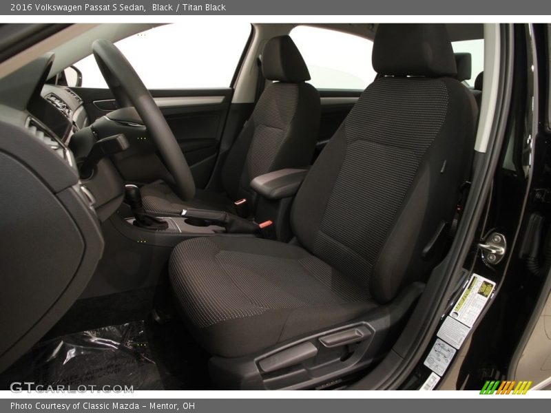 Front Seat of 2016 Passat S Sedan