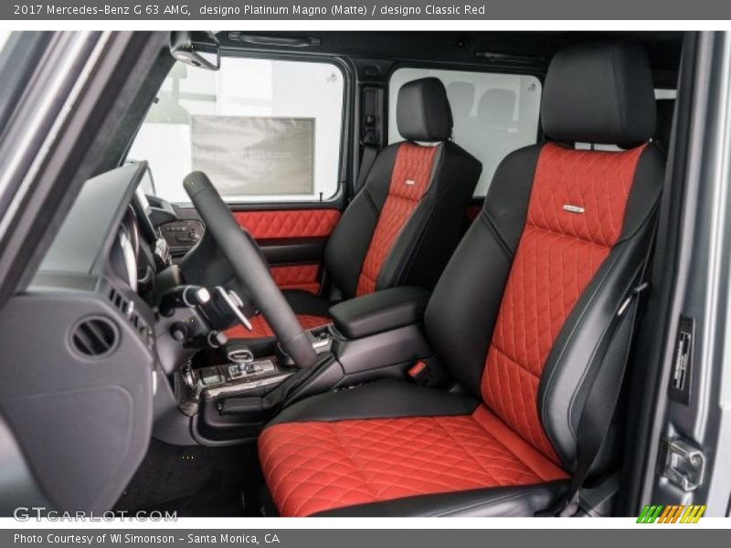 designo Platinum Magno (Matte) / designo Classic Red 2017 Mercedes-Benz G 63 AMG