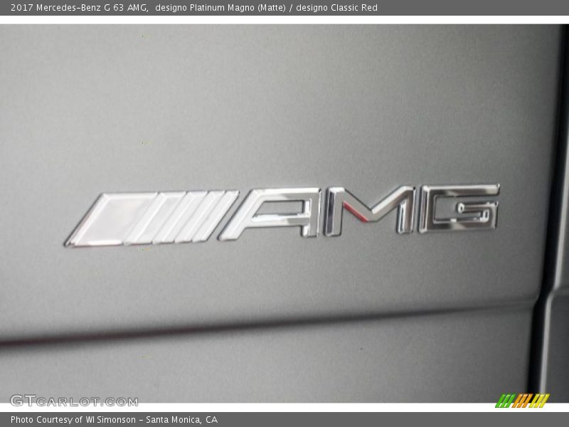 designo Platinum Magno (Matte) / designo Classic Red 2017 Mercedes-Benz G 63 AMG
