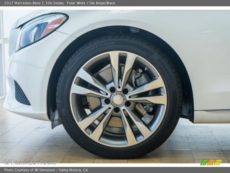 Polar White / Silk Beige/Black 2017 Mercedes-Benz C 300 Sedan
