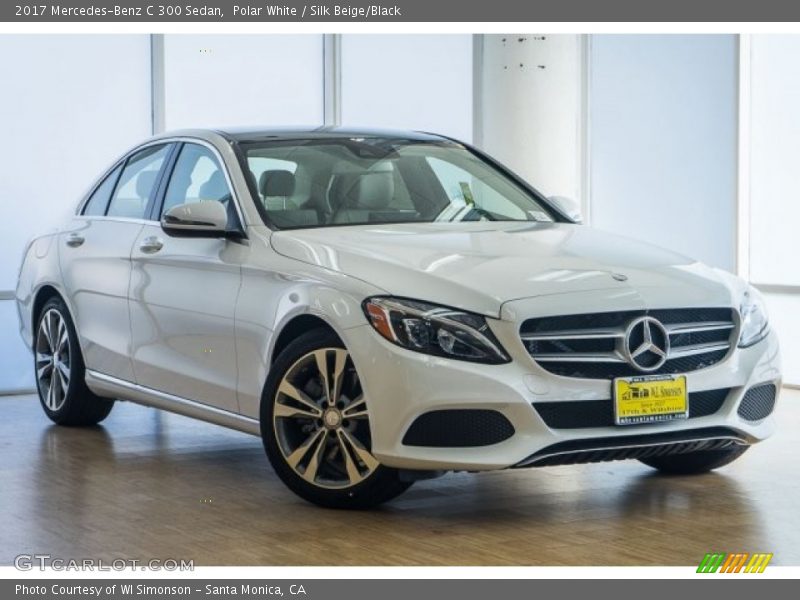 Polar White / Silk Beige/Black 2017 Mercedes-Benz C 300 Sedan