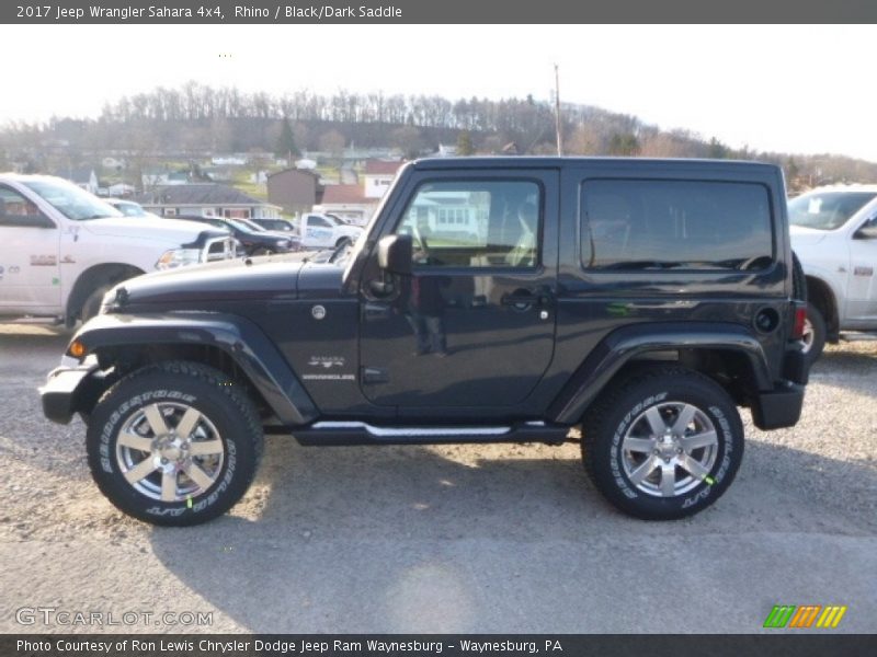 Rhino / Black/Dark Saddle 2017 Jeep Wrangler Sahara 4x4