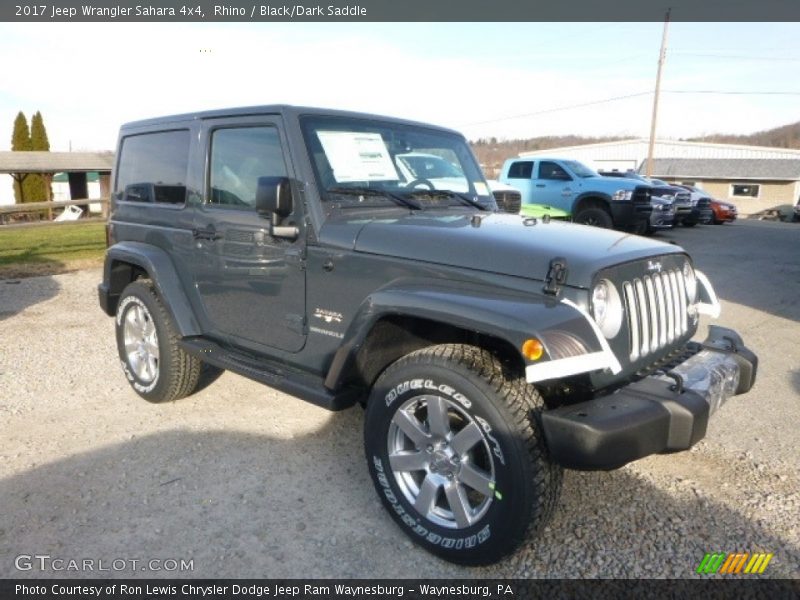 Rhino / Black/Dark Saddle 2017 Jeep Wrangler Sahara 4x4