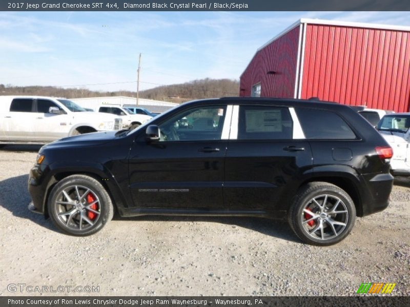 Diamond Black Crystal Pearl / Black/Sepia 2017 Jeep Grand Cherokee SRT 4x4
