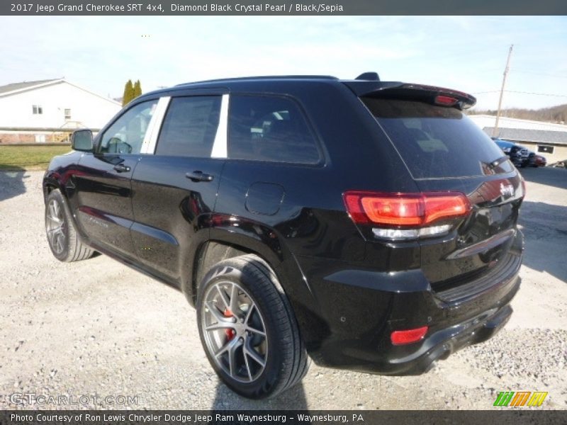 Diamond Black Crystal Pearl / Black/Sepia 2017 Jeep Grand Cherokee SRT 4x4