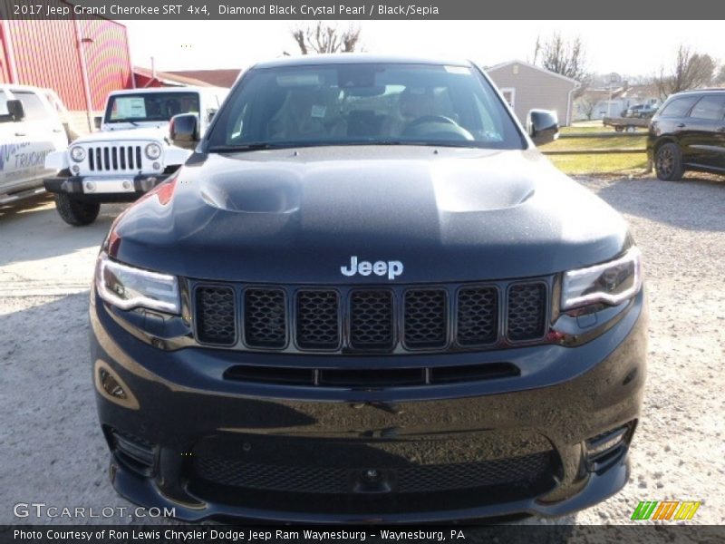 Diamond Black Crystal Pearl / Black/Sepia 2017 Jeep Grand Cherokee SRT 4x4