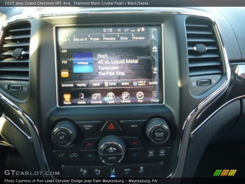 Controls of 2017 Grand Cherokee SRT 4x4