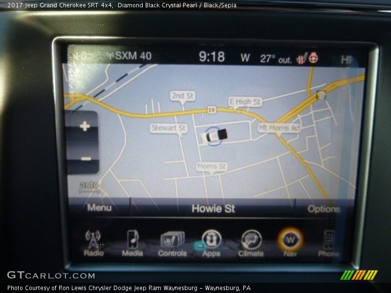 Navigation of 2017 Grand Cherokee SRT 4x4