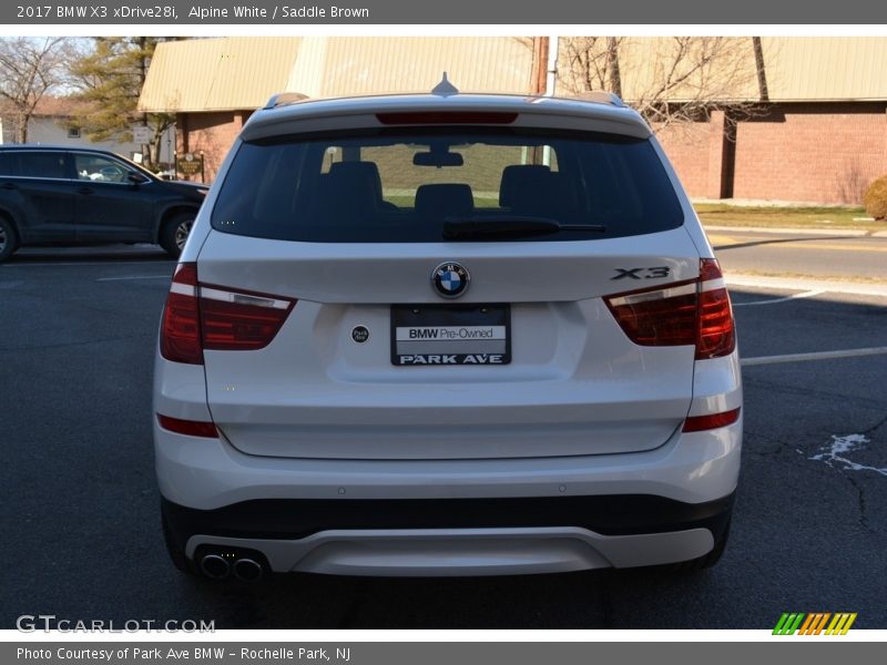 Alpine White / Saddle Brown 2017 BMW X3 xDrive28i