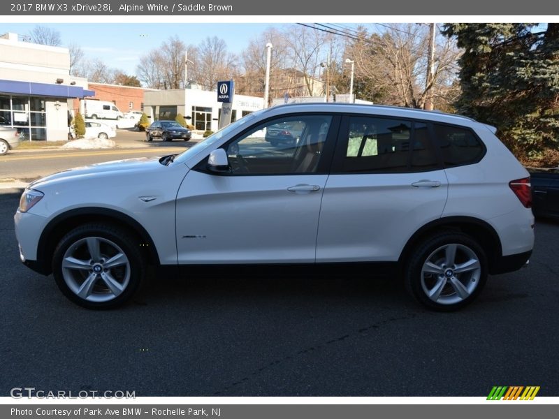 Alpine White / Saddle Brown 2017 BMW X3 xDrive28i