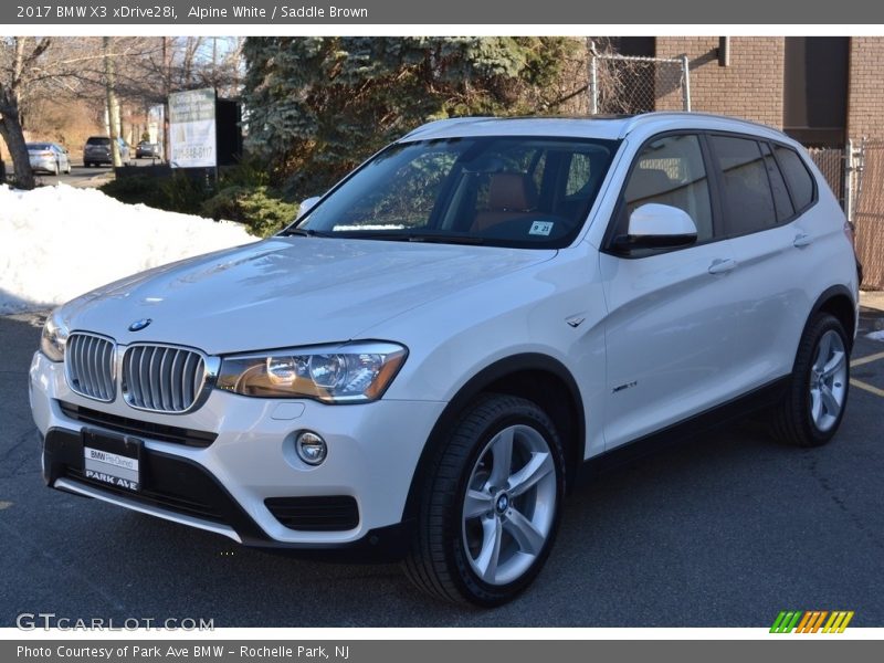 Alpine White / Saddle Brown 2017 BMW X3 xDrive28i