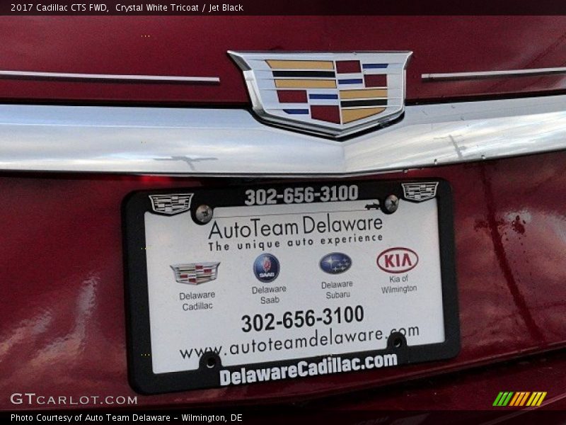 Crystal White Tricoat / Jet Black 2017 Cadillac CTS FWD