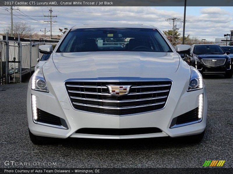 Crystal White Tricoat / Jet Black 2017 Cadillac CTS Luxury AWD