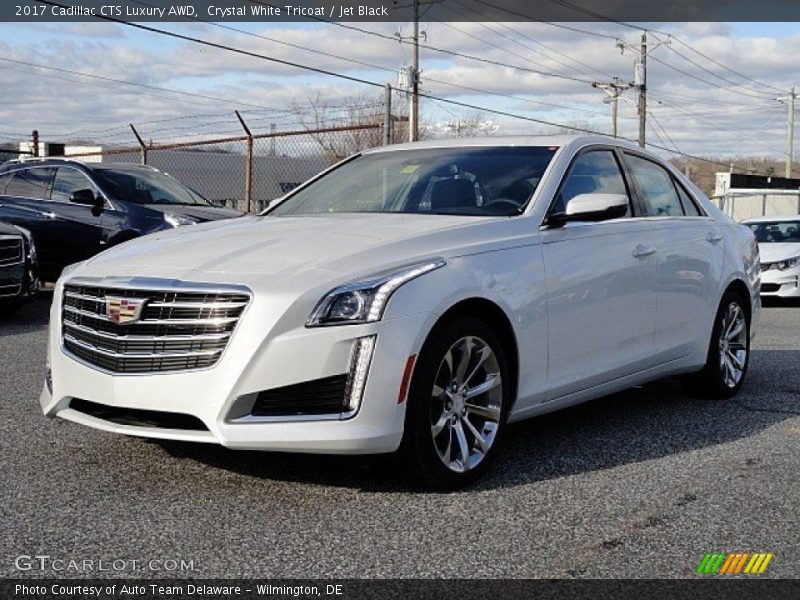 Crystal White Tricoat / Jet Black 2017 Cadillac CTS Luxury AWD