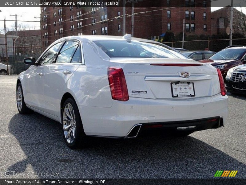 Crystal White Tricoat / Jet Black 2017 Cadillac CTS Luxury AWD