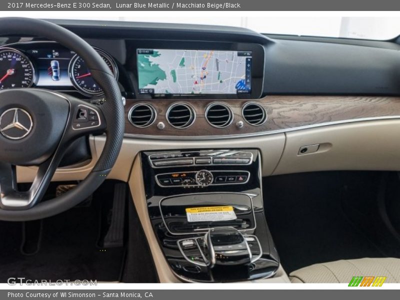 Lunar Blue Metallic / Macchiato Beige/Black 2017 Mercedes-Benz E 300 Sedan