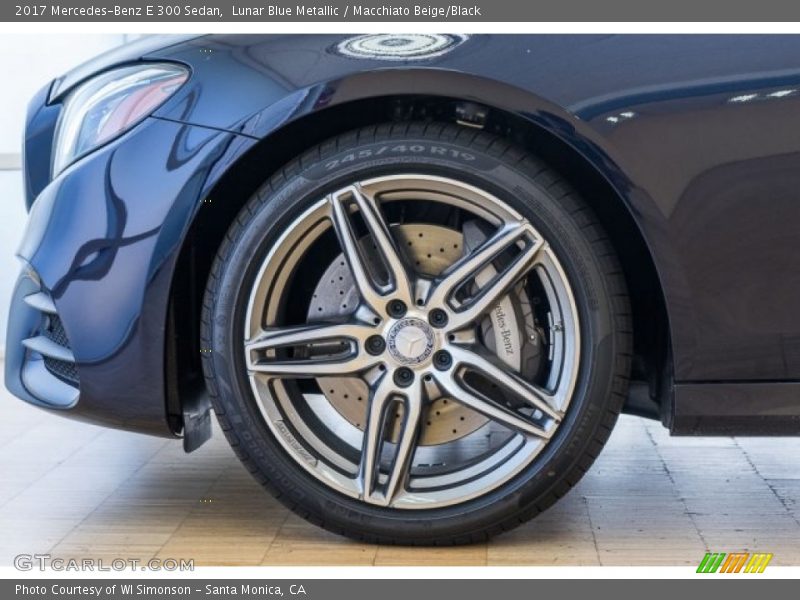 Lunar Blue Metallic / Macchiato Beige/Black 2017 Mercedes-Benz E 300 Sedan
