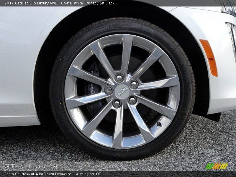 Crystal White Tricoat / Jet Black 2017 Cadillac CTS Luxury AWD