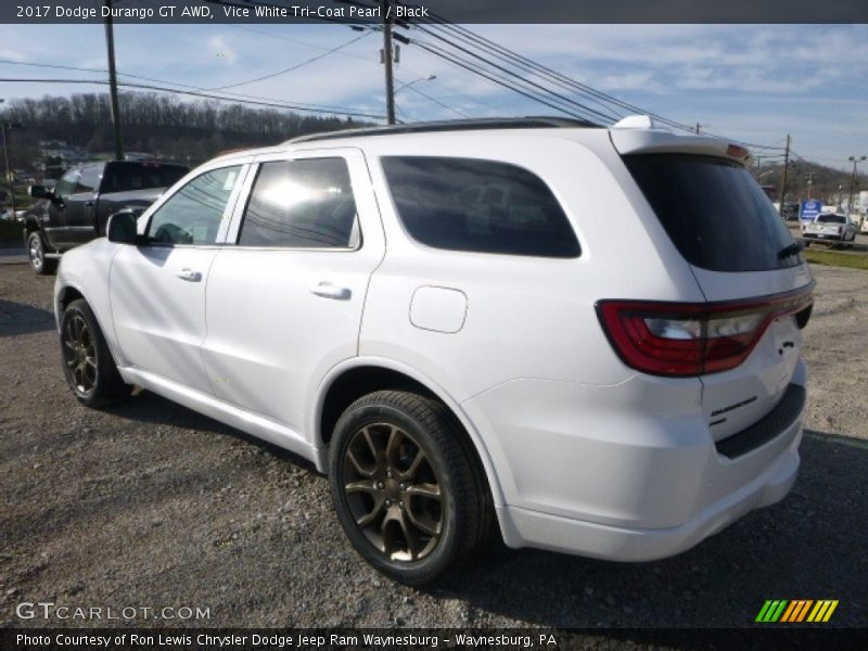 Vice White Tri-Coat Pearl / Black 2017 Dodge Durango GT AWD