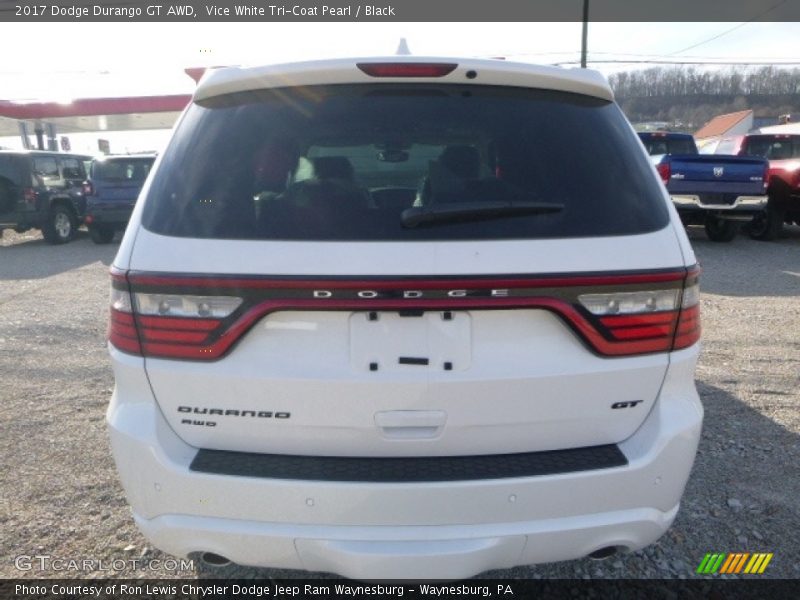 Vice White Tri-Coat Pearl / Black 2017 Dodge Durango GT AWD