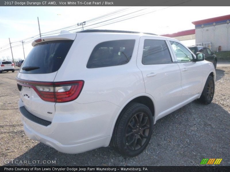 Vice White Tri-Coat Pearl / Black 2017 Dodge Durango GT AWD