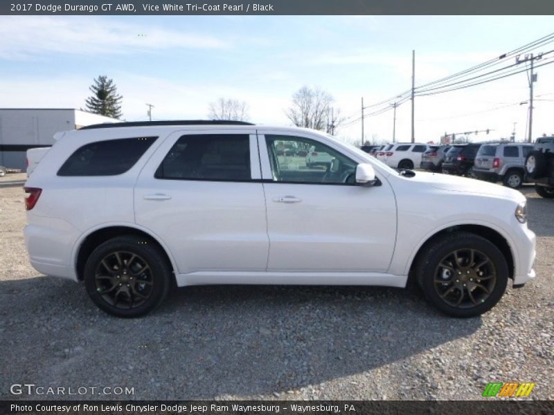 Vice White Tri-Coat Pearl / Black 2017 Dodge Durango GT AWD