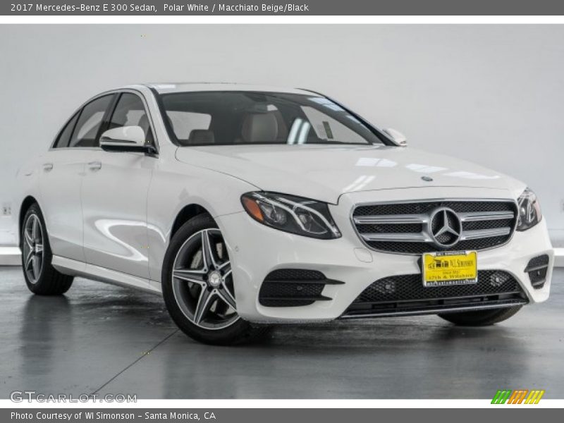 Polar White / Macchiato Beige/Black 2017 Mercedes-Benz E 300 Sedan