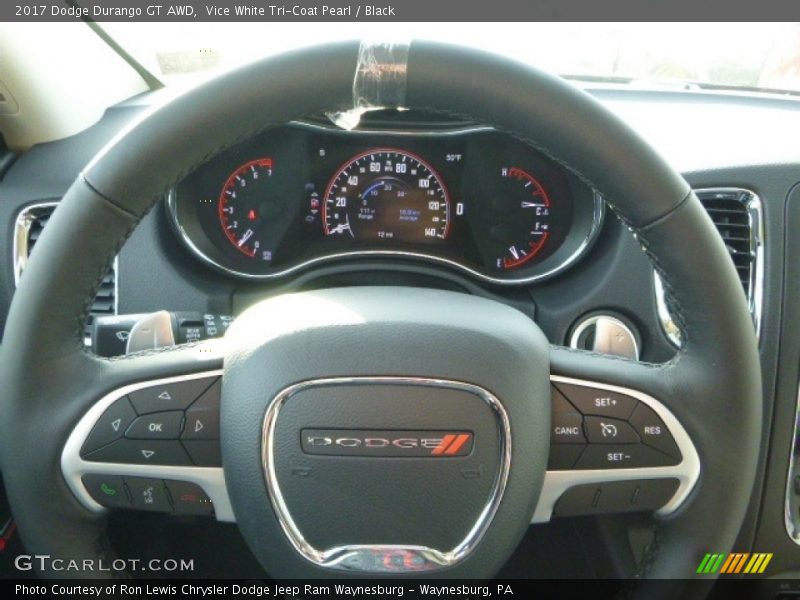 Vice White Tri-Coat Pearl / Black 2017 Dodge Durango GT AWD