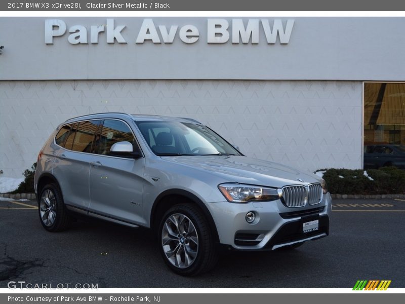 Glacier Silver Metallic / Black 2017 BMW X3 xDrive28i