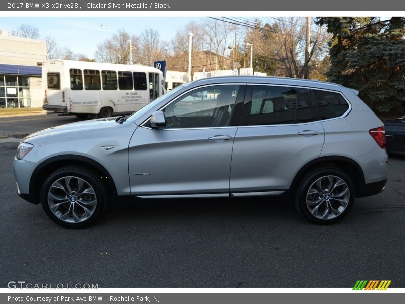 Glacier Silver Metallic / Black 2017 BMW X3 xDrive28i