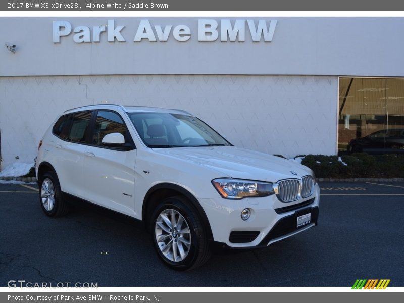 Alpine White / Saddle Brown 2017 BMW X3 xDrive28i