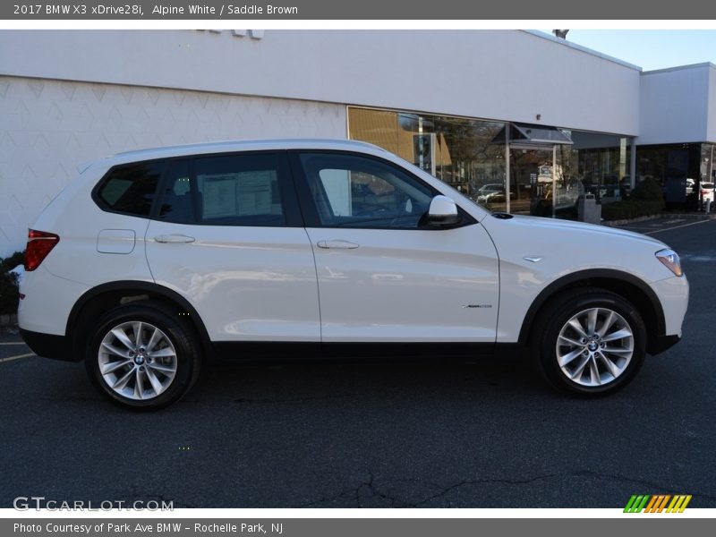 Alpine White / Saddle Brown 2017 BMW X3 xDrive28i