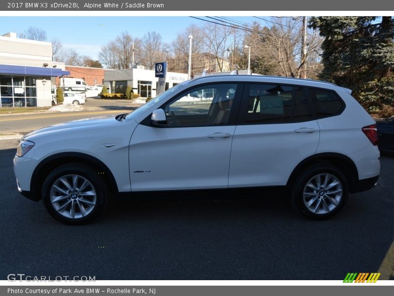 Alpine White / Saddle Brown 2017 BMW X3 xDrive28i
