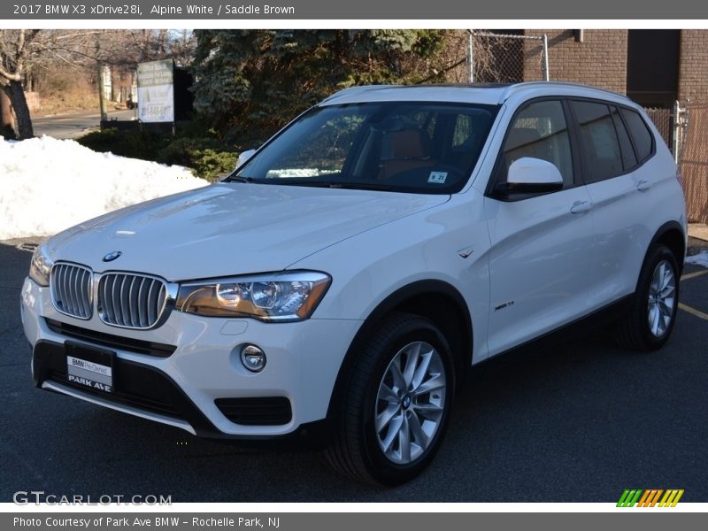 Alpine White / Saddle Brown 2017 BMW X3 xDrive28i
