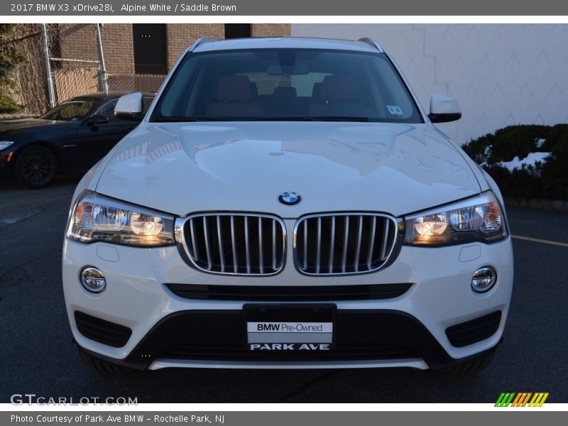 Alpine White / Saddle Brown 2017 BMW X3 xDrive28i