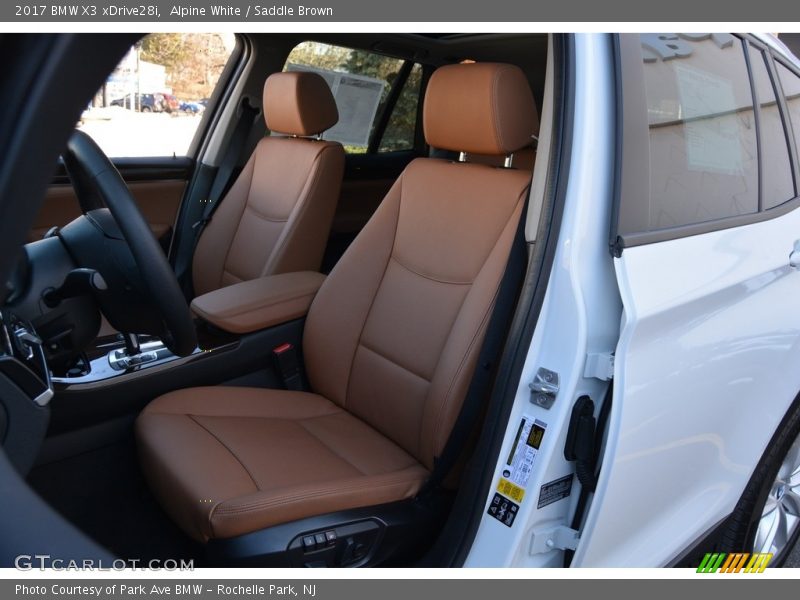 Alpine White / Saddle Brown 2017 BMW X3 xDrive28i
