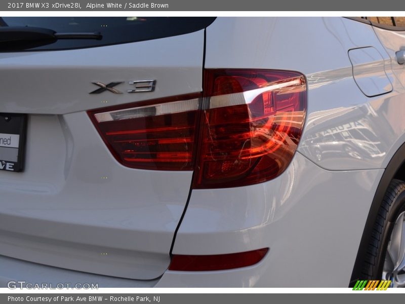 Alpine White / Saddle Brown 2017 BMW X3 xDrive28i